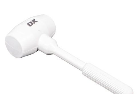 OX PRO ONE PIECE WHITE RUBBER MALLET NON MARKING 32OZ 1 KG