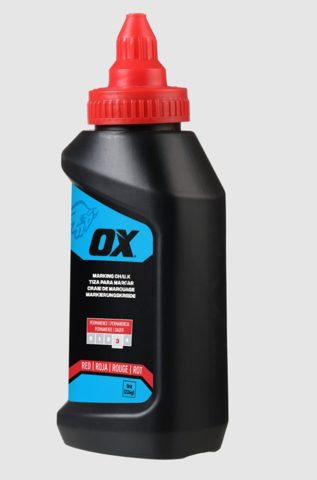 OX TRADE 8OZ LINE MARKING CHALK - RED