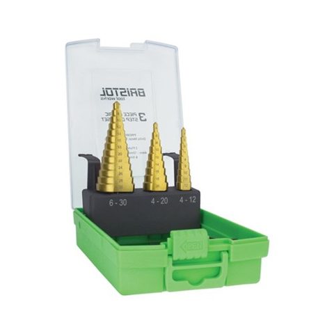 STEP DRILL SET 3PCE STRAIGHT FLUTE 4-12,4-20,6-30MM