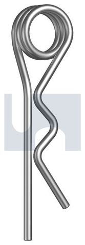 R CLIP PIN ZINC 3MM DOUBLE COIL